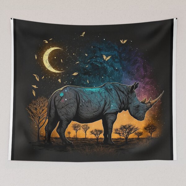 Item preview, Rhino Stride: Majestic Wanderer designed and sold by WildlifeSafari.