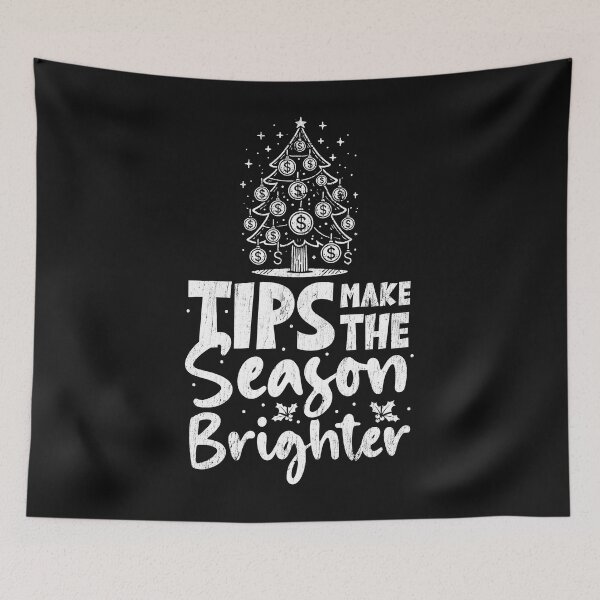 Item preview, Funny Christmas Bartender Tips Make The Season Brighter Mixologist designed and sold by LazyLoungeCo.