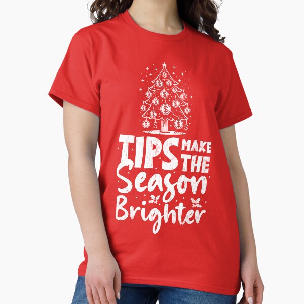 Item preview, Funny Christmas Bartender Tips Make The Season Brighter Mixologist designed and sold by LazyLoungeCo.