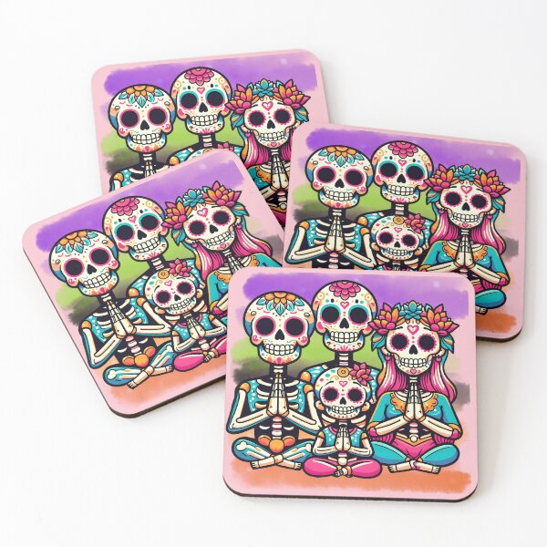 Item preview, Skeletal Zen: A Spooky Family Yoga Session designed and sold by OMdesign10.