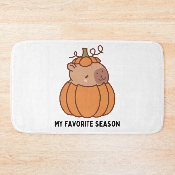 Item preview, Capybara dressed as a pumpkin with the phrase: My favorite season designed and sold by mysummerland.