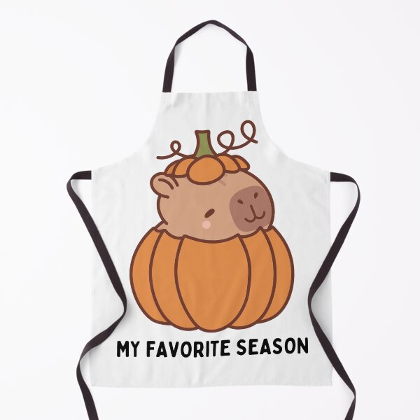 Item preview, Capybara dressed as a pumpkin with the phrase: My favorite season designed and sold by mysummerland.