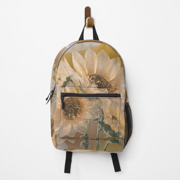 Item preview, clear gold plated sunflowers,watercolor designed and sold by elegantpaterns.