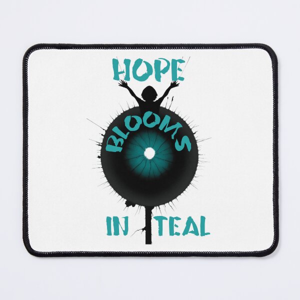 Item preview, Womens Ovarian Cancer Awareness - Hope Blooms In Teal designed and sold by Prime-Studio.