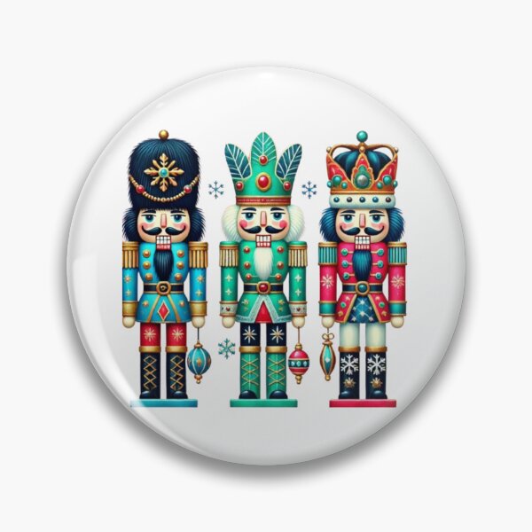 Item preview, Festive Nutcracker Trio - Colorful Holiday Decor Design designed and sold by GemBob Creations.