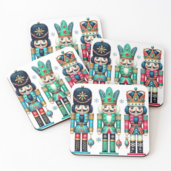 Item preview, Festive Nutcracker Trio - Colorful Holiday Decor Design designed and sold by GemBob Creations.