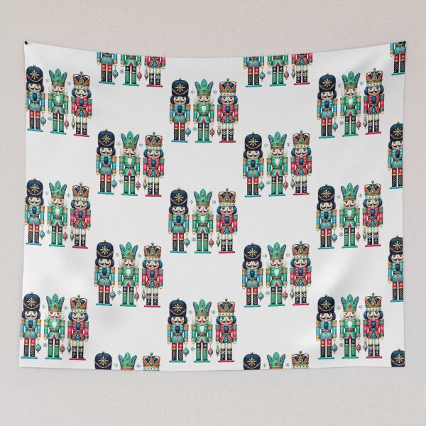 Item preview, Festive Nutcracker Trio - Colorful Holiday Decor Design designed and sold by GemBob Creations.