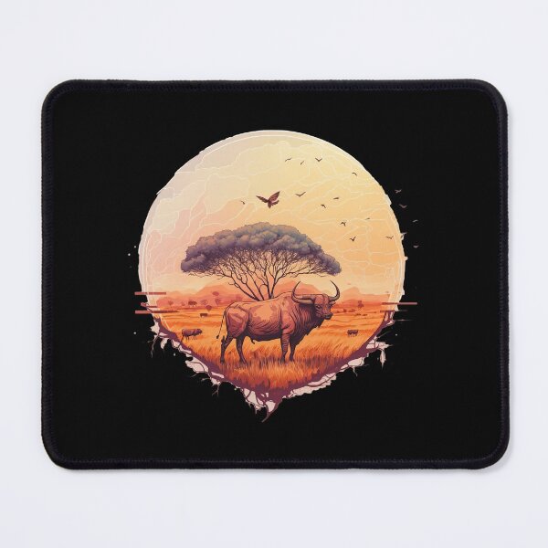 Item preview, Sunset Shadows: African Water Buffalo designed and sold by WildlifeSafari.