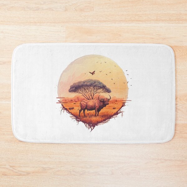 Item preview, Sunset Shadows: African Water Buffalo designed and sold by WildlifeSafari.