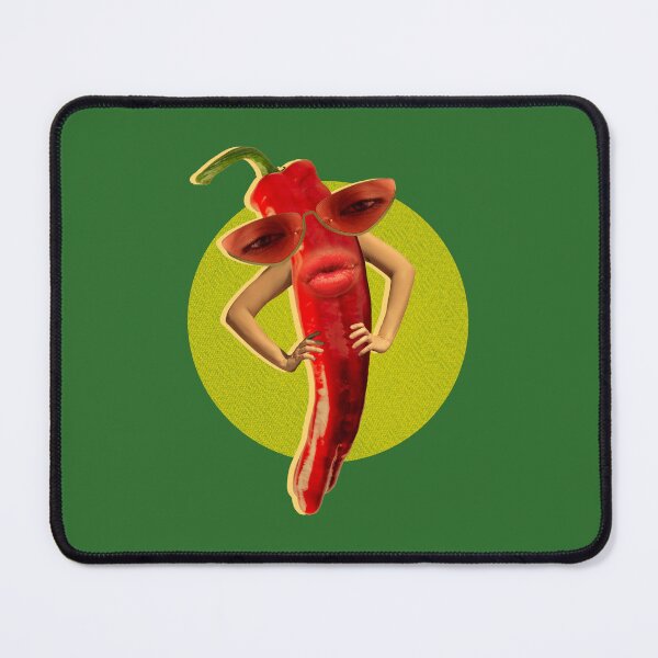 Item preview, Funny Hot Chili Pepper Posing Collage Art designed and sold by ArtNoveltee.