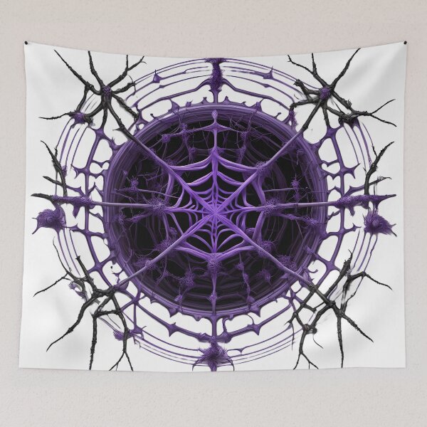 Item preview, Mystical Spider Web Mandala in Purple Tone designed and sold by MandalasShops.