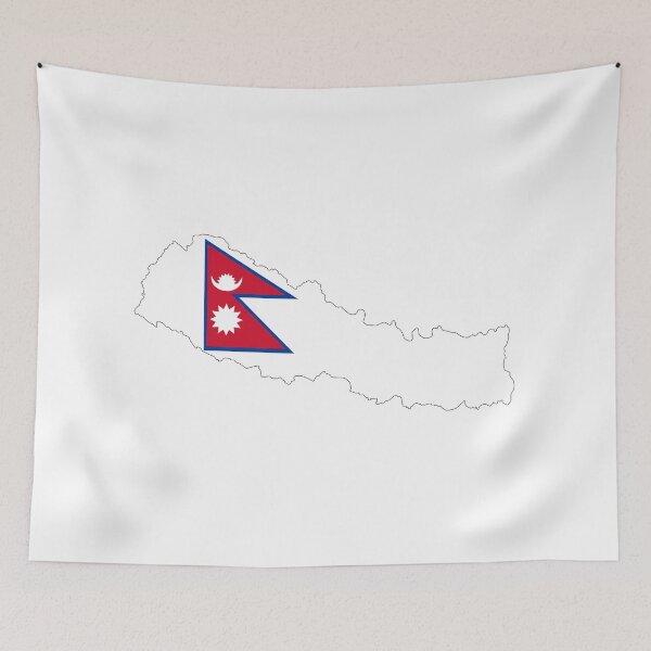 Item preview, nepal flag map designed and sold by tony4urban.