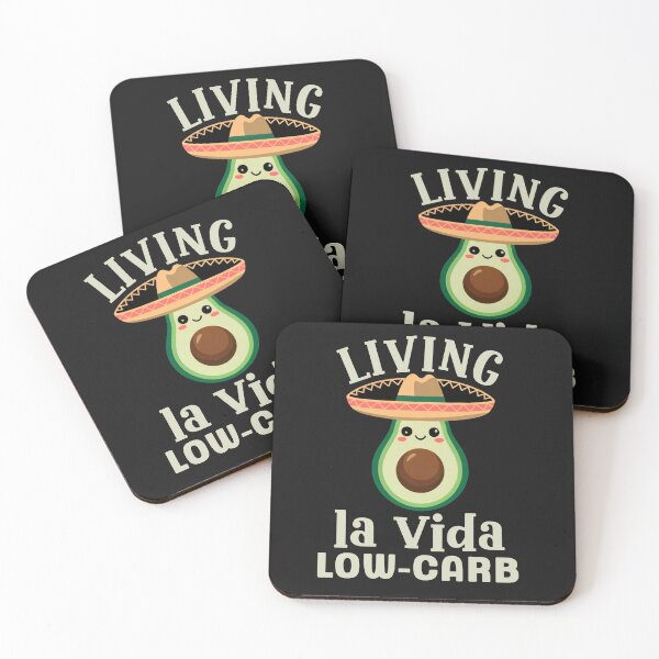 Item preview, Living La Vida Low-Carb Avocado Keto Humor designed and sold by Anniko Art Studio.