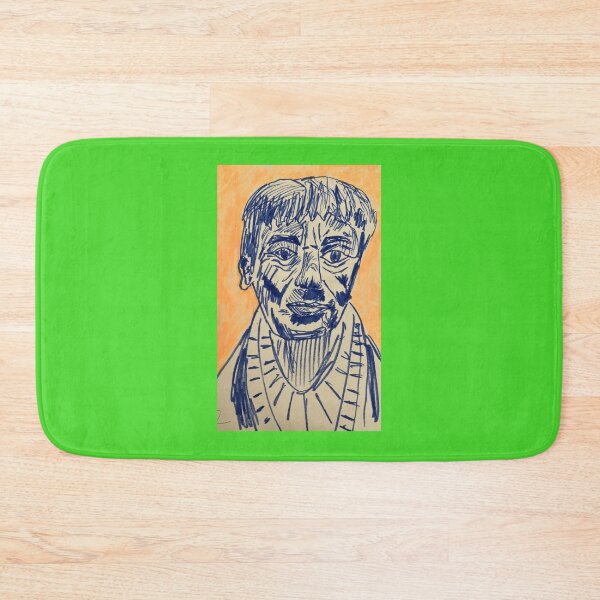 Item preview, Marilyn Hacker in blue felt tip with an orange background designed and sold by Terry Griffiths.