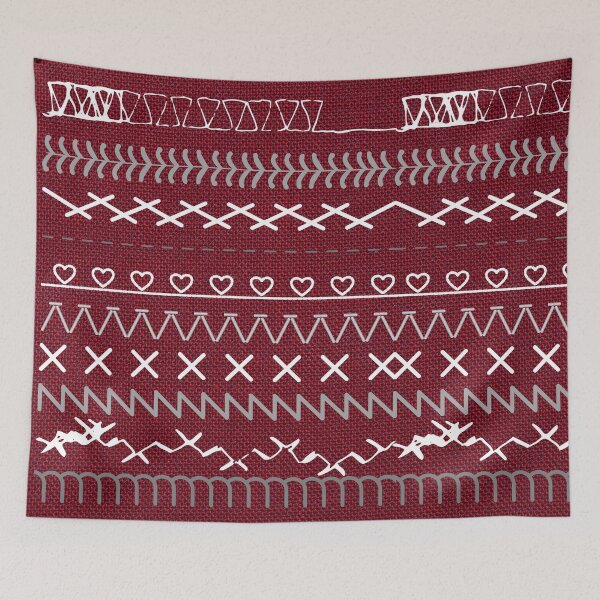 Item preview, Sewing Stitch Patterns on Textured Fabric Effect Background  designed and sold by Nancyanna.