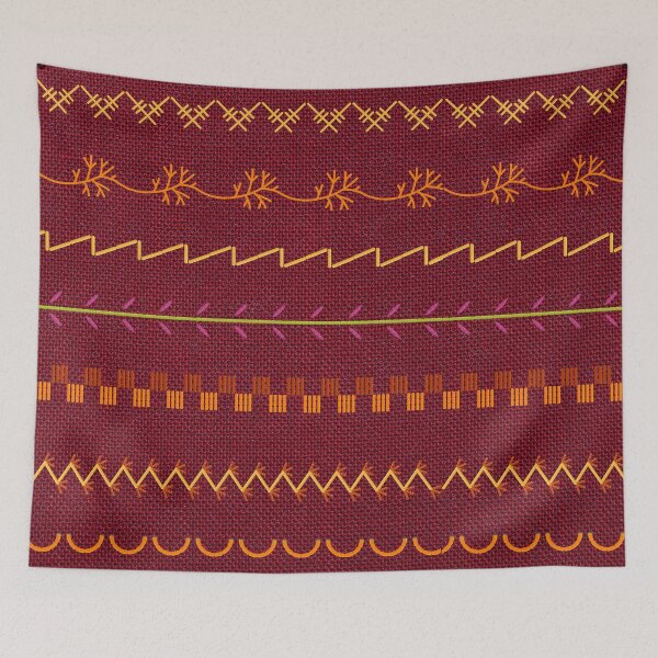 Item preview, Sewing Stitch Patterns on Textured Fabric Effect Background  designed and sold by Nancyanna.