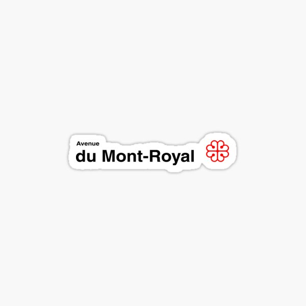 Avenue du Mont-Royal Sticker