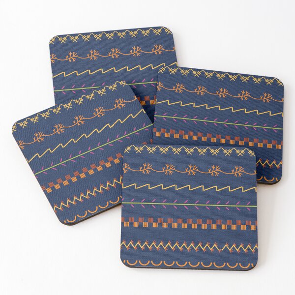 Item preview, Sewing Stitch Patterns on Textured Fabric Effect Background  designed and sold by Nancyanna.