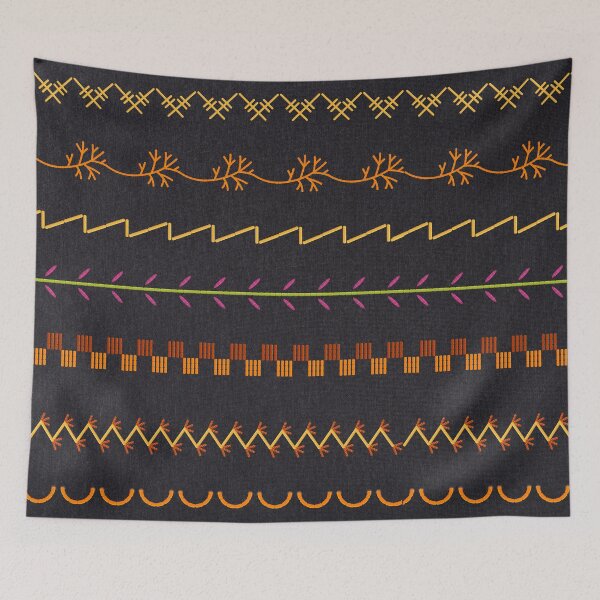 Item preview, Sewing Stitch Patterns on Textured Fabric Effect Background  designed and sold by Nancyanna.