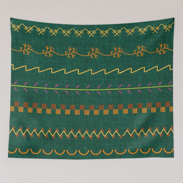 Item preview, Sewing Stitch Patterns on Textured Fabric Effect Background  designed and sold by Nancyanna.