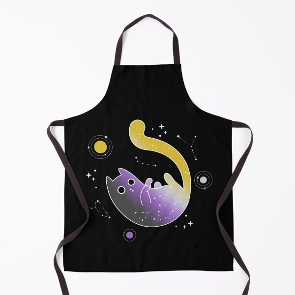 Item preview, Nonbinary Cat Space Galaxy LGBT Pride Flag designed and sold by Clara Hollins.