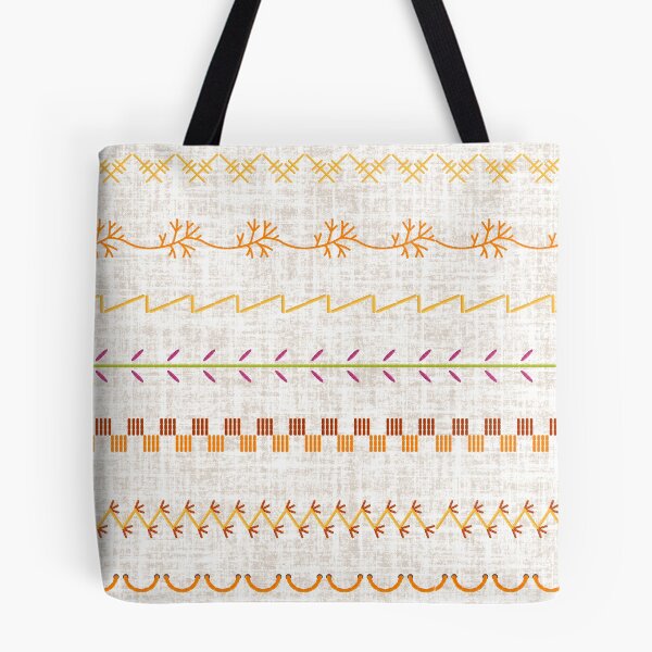 Item preview, Sewing Stitch Patterns on Textured Fabric Effect Background  designed and sold by Nancyanna.