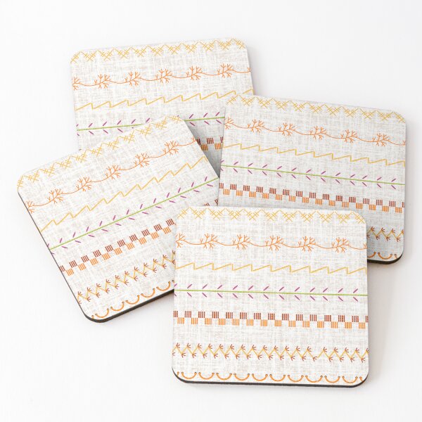 Item preview, Sewing Stitch Patterns on Textured Fabric Effect Background  designed and sold by Nancyanna.