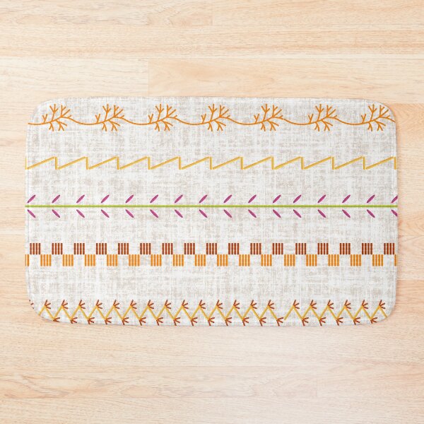 Item preview, Sewing Stitch Patterns on Textured Fabric Effect Background  designed and sold by Nancyanna.