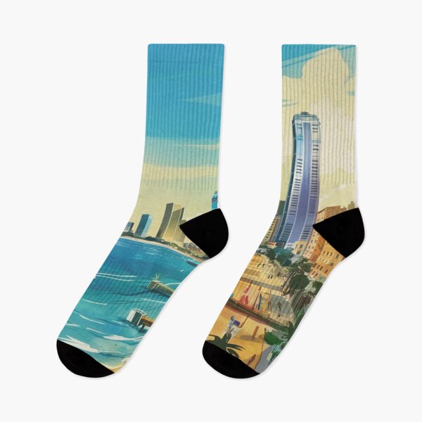 Item preview, Tel Aviv Vintage Travel Poster designed and sold by TravelerRat.