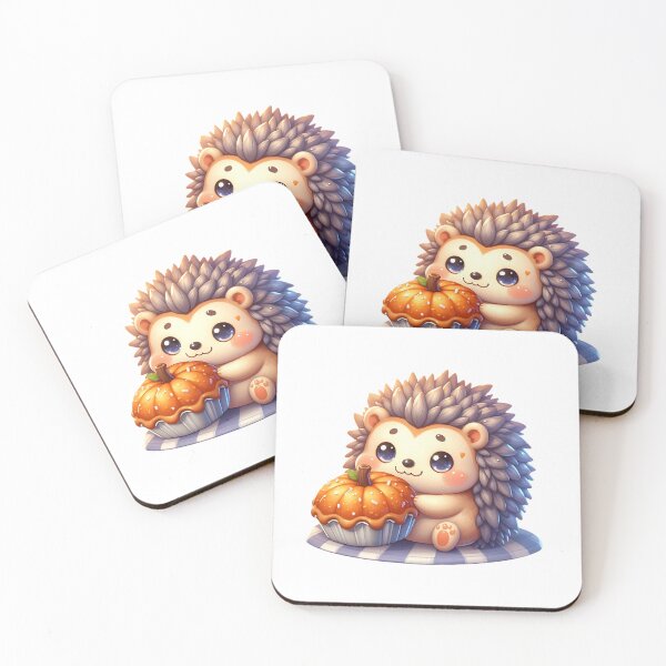 Item preview, Cute Hedgehog Holding a Delicious Pumpkin Pie designed and sold by stylishdzign.