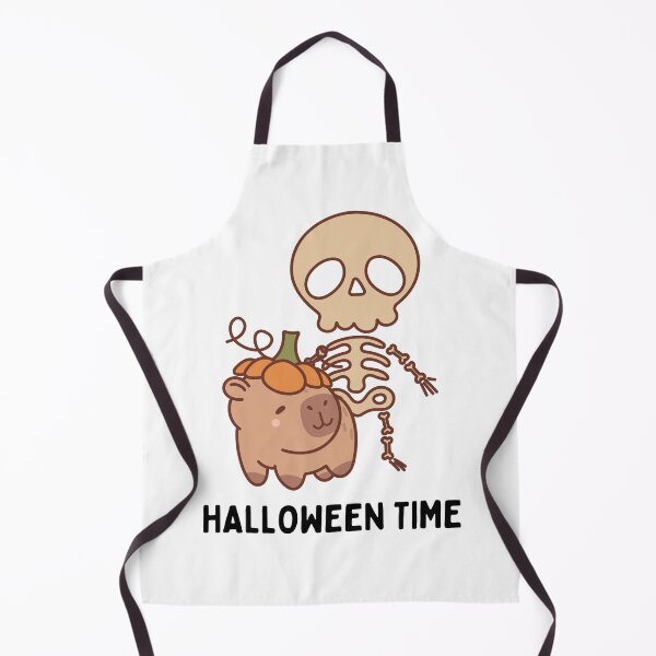 Item preview, Creepy Capybara with a Skull, phrase: Halloween time designed and sold by mysummerland.