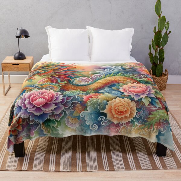 Item preview, Majestic Dragon Amidst Blossoms designed and sold by Vitalka-uk.