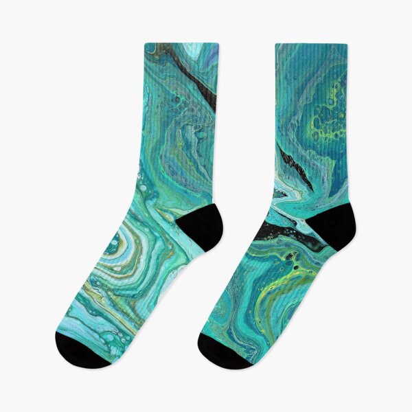 Item preview, Gangs Back 3 Aqua Green Fluid Abstract designed and sold by Doug  Siegel.