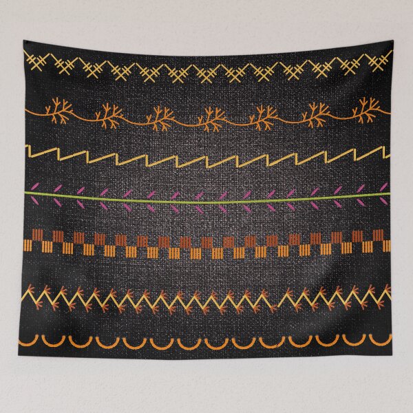 Item preview, Sewing Stitch Patterns on Textured Fabric Effect Background  designed and sold by Nancyanna.