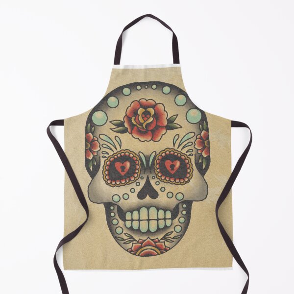 Item preview, traditional tattoo skull designed and sold by Barbasil.