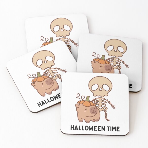 Item preview, Creepy Capybara with a Skull, phrase: Halloween time designed and sold by mysummerland.