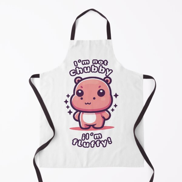 Item preview, Kawaii Hippo with Funny Phrase – I'm Not Chubby designed and sold by Tomoyi-made.