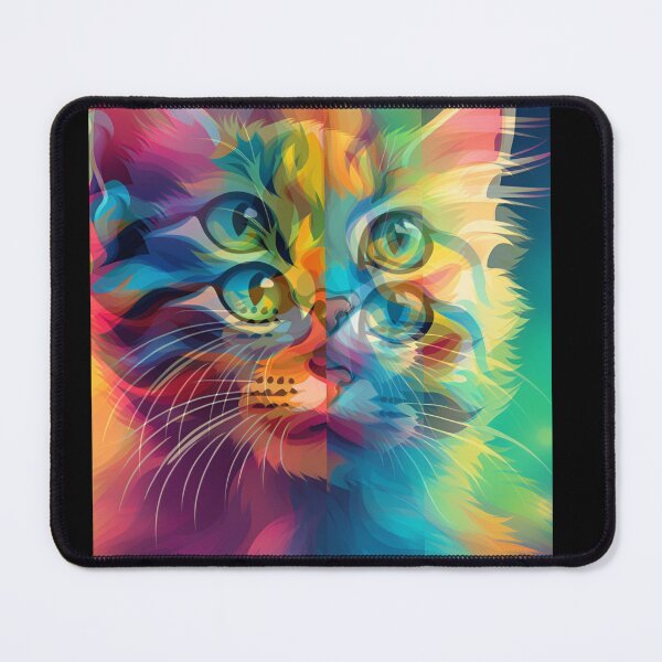 Item preview, Colorful Cat Graphic Tee designed and sold by Uniqishop.