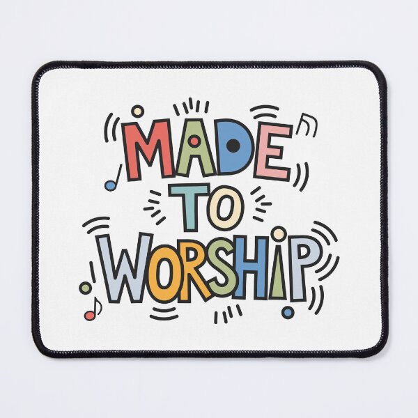Item preview, Made to Worship - Colorful Christian Music Design for Worshippers by Haha Handles Hub designed and sold by HahaHandlesHub.
