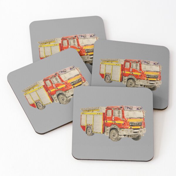 Item preview, Dorset & Wiltshire fire engine cut out design designed and sold by Truck drawing art.
