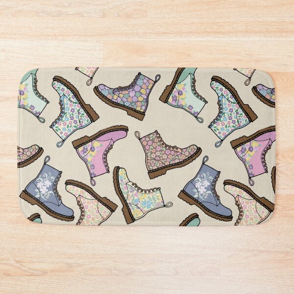 Item preview, Flowery Combat Boots designed and sold by Unhinged Heather.