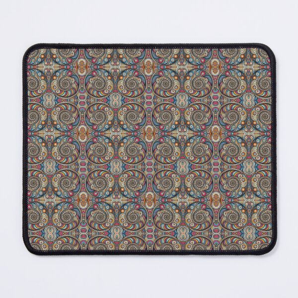 Item preview, Spiral Paisley Fractal Line Art Fabric Design 35 designed and sold by outdoorstudio.
