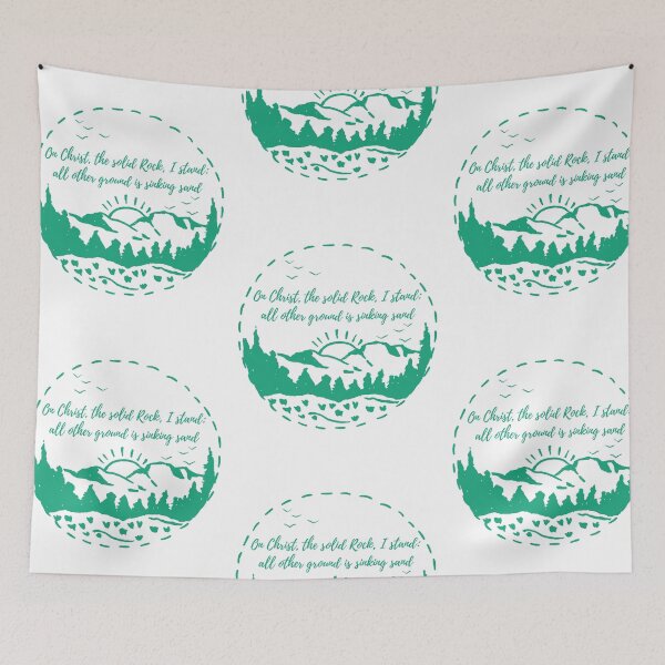 Item preview, Christ The Solid Rock Mountainview designed and sold by MochaMeli.