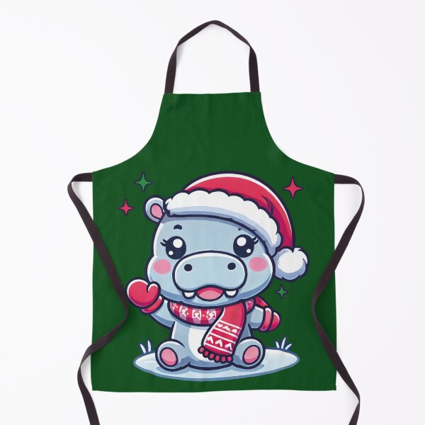 Item preview, Kawaii Hippo with Christmas Hat designed and sold by Tomoyi-made.