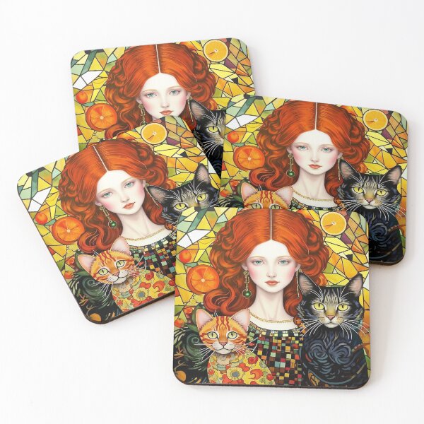 Item preview, Beautiful girl with a cat. designed and sold by Natalia-Vlad.