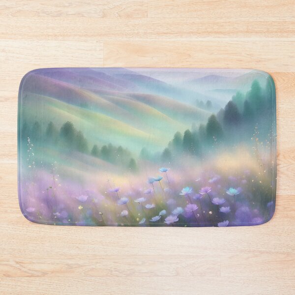 Item preview, Pastel Dreamscape Meadows with Soft Lavender Hues designed and sold by Ninjakandy.