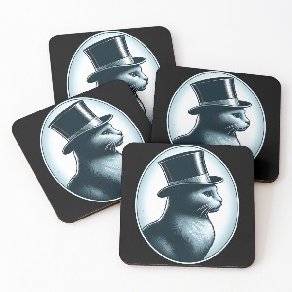 Item preview,  Sophisticated Cat in Top Hat Portrait designed and sold by IllumeInk.