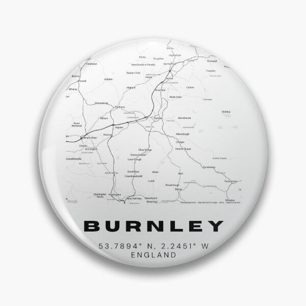 Item preview, Minimalist Burnley Map Art | Black and White Coordinates Print designed and sold by RM-Journey.
