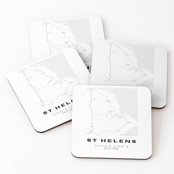 Item preview, Minimalist St Helens Map Art | Black and White Coordinates Print designed and sold by RM-Journey.