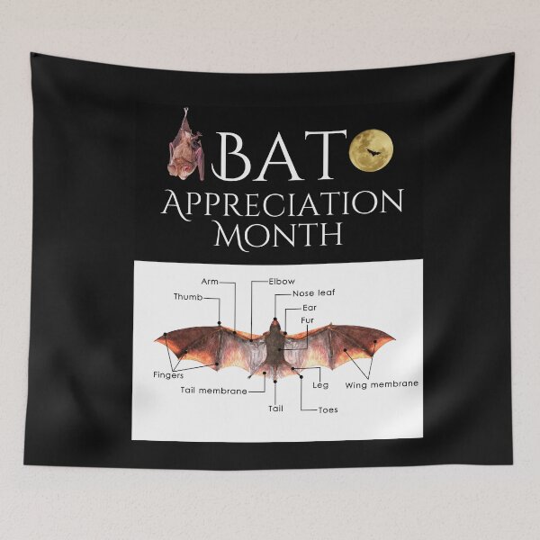 Item preview, Bat Appreciation Month Colorful Wildlife Design designed and sold by EarthArtDesigns.